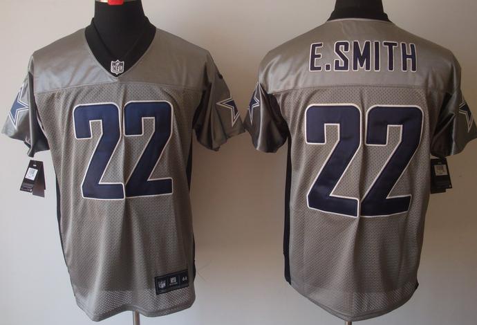 Nike Dallas Cowboys 22 E.SMITH Grey Shadow NFL Jerseys Cheap
