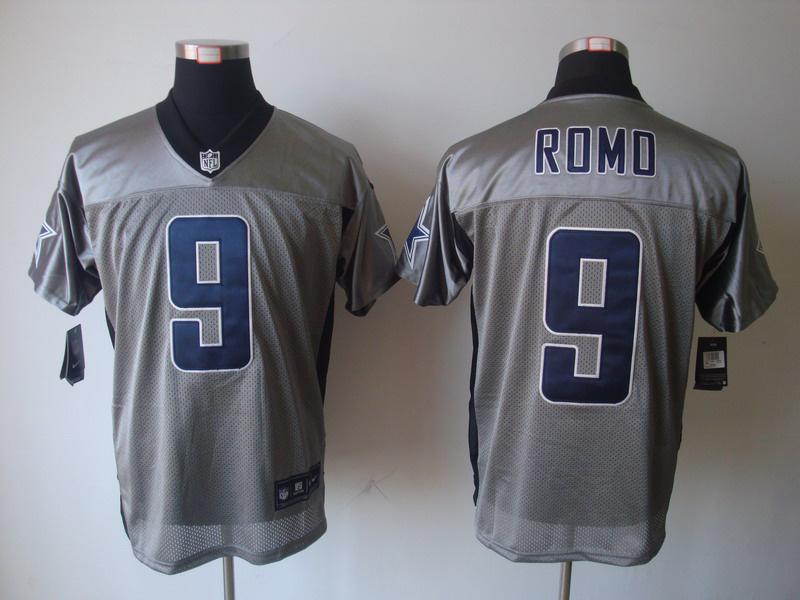 Nike Dallas Cowboys 9# Tony Romo Grey Shadow Nike NFL Jerseys Cheap
