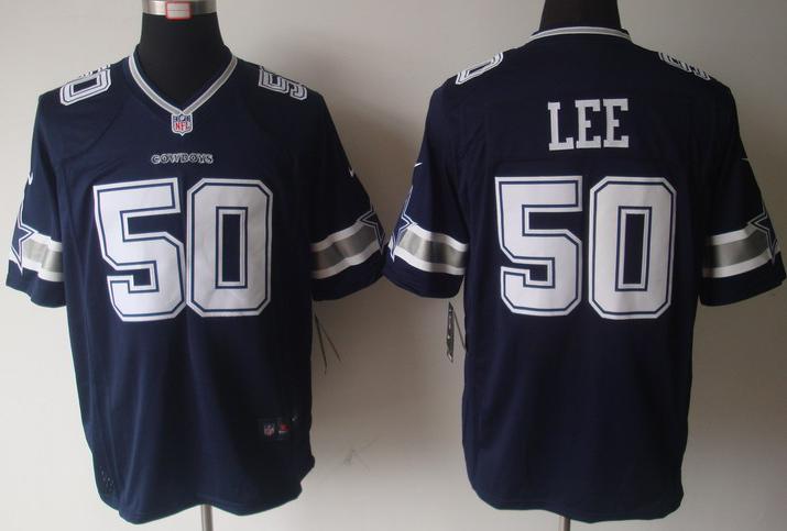 Nike Dallas Cowboy 50 Sean Lee Blue Game NFL Jerseys Cheap