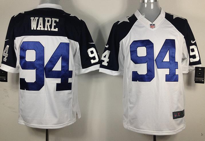 Nike Dallas Cowboys 94 Ware White Thankgivings Game LIMITED NFL Jerseys Cheap