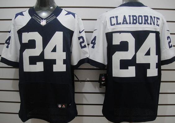 Nike Dallas Cowboys #24 Claiborne Blue Thankgivings Elite Nike NFL Jerseys Cheap
