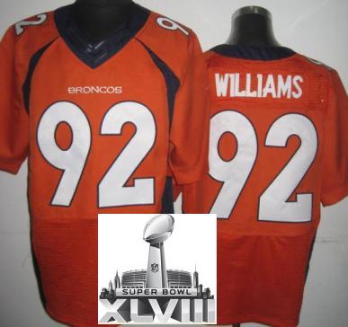 Nike Denver Broncos 92 Sylvester Williams Orange Elite 2014 Super Bowl XLVIII NFL Jerseys New Style Cheap