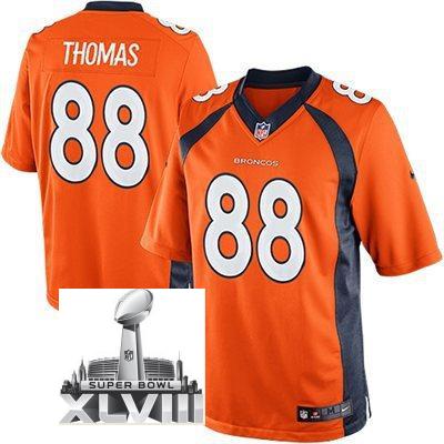 Nike Denver Broncos 88 Demaryius Thomas Orange Limited 2014 Super Bowl XLVIII NFL Jerseys New Style Cheap