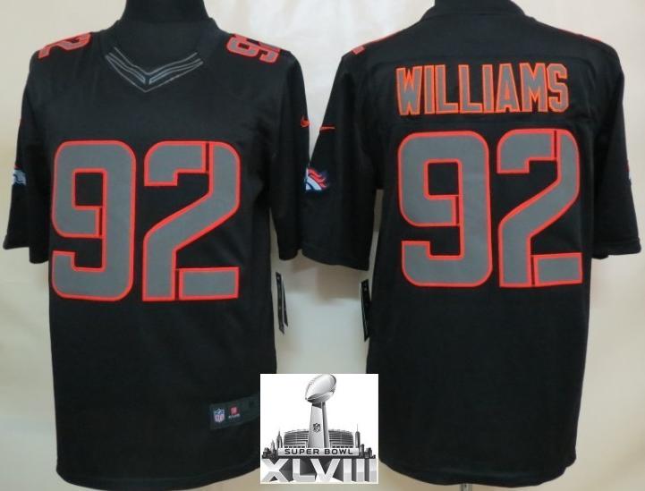 Nike Denver Broncos 92 Sylvester Williams Black Impact Limited 2014 Super Bowl XLVIII NFL Jerseys Cheap