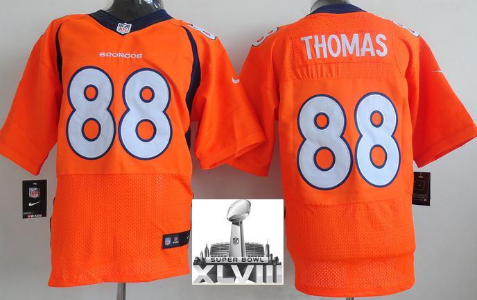 Nike Denver Broncos 88 Demaryius Thomas Orange Elite 2014 Super Bowl XLVIII NFL Jerseys New Style Cheap