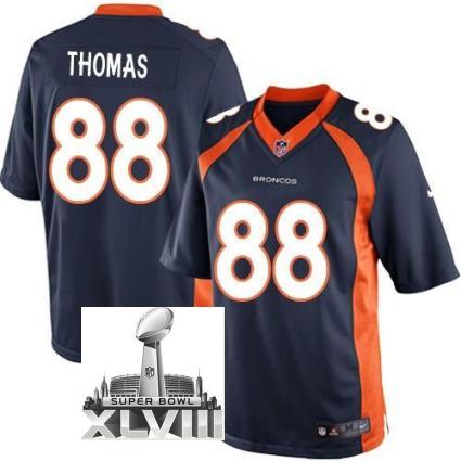 Nike Denver Broncos 88 Demaryius Thomas Blue Limited 2014 Super Bowl XLVIII NFL Jerseys New Style Cheap