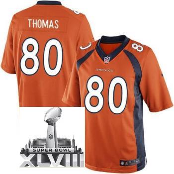 Nike Denver Broncos 80 Julius Thomas Orange Limited 2014 Super Bowl XLVIII NFL Jerseys New Style Cheap
