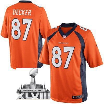 Nike Denver Broncos 87 Eric Decker Orange Limited 2014 Super Bowl XLVIII NFL Jerseys New Style Cheap