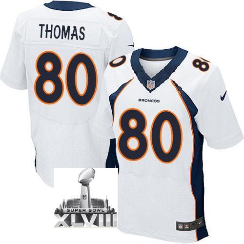 Nike Denver Broncos 80 Julius Thomas White Elite 2014 Super Bowl XLVIII NFL Jerseys New Style Cheap