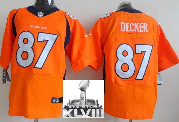 Nike Denver Broncos 87 Eric Decker Orange Elite 2014 Super Bowl XLVIII NFL Jerseys New Style Cheap