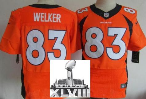Nike Denver Broncos 83 Wes Welker Orange Elite 2014 Super Bowl XLVIII NFL Jerseys New Style Cheap