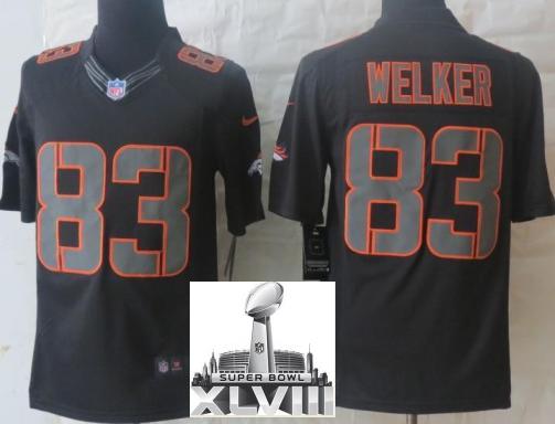 Nike Denver Broncos 83 Wes Welker Black Impact Limited 2014 Super Bowl XLVIII NFL Jerseys Cheap