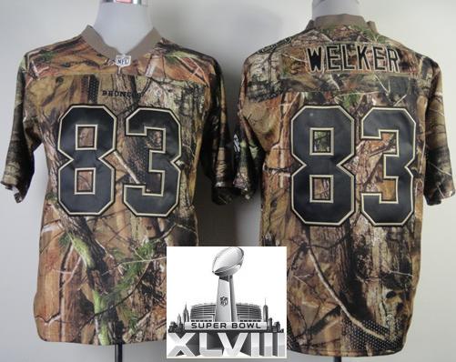 Nike Denver Broncos 83 Wes Welker Camo Realtree 2014 Super Bowl XLVIII NFL Jerseys Cheap