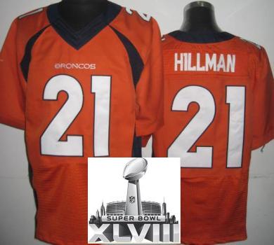 Nike Denver Broncos 21 Ronnie Hillman Orange Elite 2014 Super Bowl XLVIII NFL Jerseys New Style Cheap