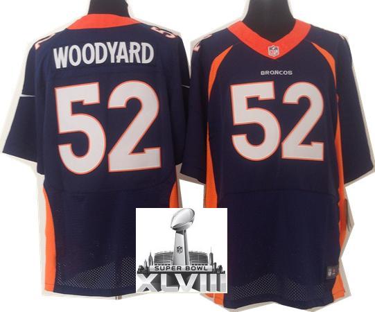 Nike Denver Broncos 52 Wesley Woodyard Blue Elite 2014 Super Bowl XLVIII NFL Jerseys New Style Cheap