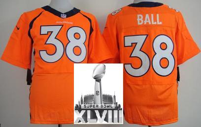 Nike Denver Broncos 38 Montee Ball Elite Orange 2014 Super Bowl XLVIII NFL Jerseys New Style Cheap