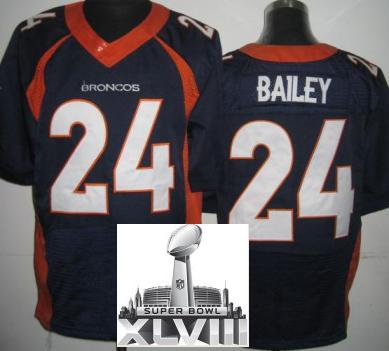 Nike Denver Broncos 24 Champ Bailey Blue Elite 2014 Super Bowl XLVIII NFL Jerseys New Style Cheap