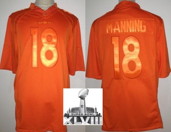 Nike Denver Broncos 18 Peyton Manning Full Orange 2014 Super Bowl XLVIII NFL Jerseys Cheap