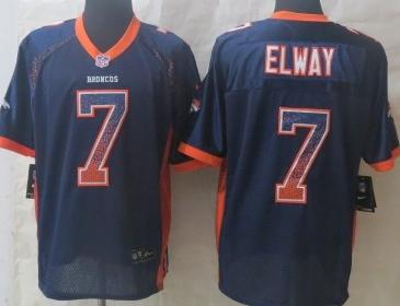 Nike Denver Broncos 7 John Elway Blue Drift Fashion Elite NFL Jerseys Cheap