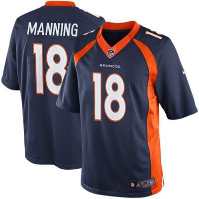 Nike Denver Broncos 18 Peyton Manning Blue Game NFL Jersey 2013 New Style Cheap
