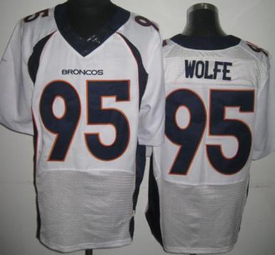 Nike Denver Broncos #95 Derek Wolfe White Elite NFL Jerseys New Style Cheap
