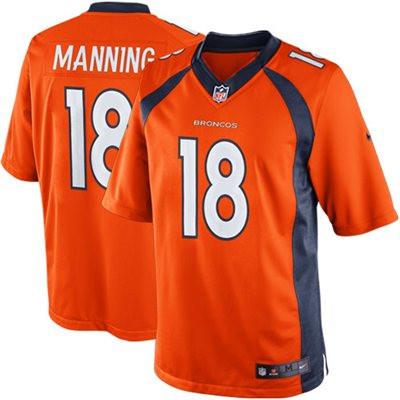 Nike Denver Broncos 18 Peyton Manning Orange Limited NFL Jersey 2013 New Style Cheap