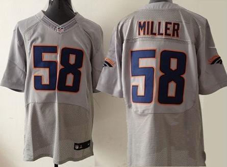 Nike Denver Broncos 58 Von Miller Grey Fashion Elite NFL Jerseys Cheap