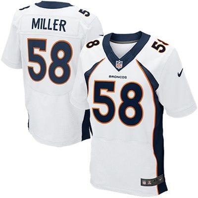 Nike Denver Broncos 58 Von Miller White Elite NFL Jerseys 2013 New Style Cheap