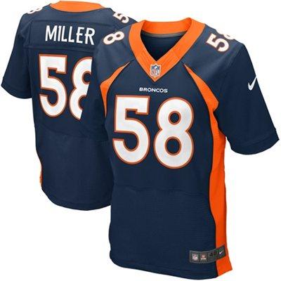 Nike Denver Broncos 58 Von Miller Blue Elite NFL Jerseys 2013 New Style Cheap