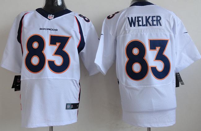 Nike Denver Broncos 83 Wes Welker White Elite NFL Jerseys 2013 New Style Cheap
