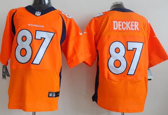 Nike Denver Broncos 87 Eric Decker Orange Elite NFL Jerseys 2013 New Style Cheap