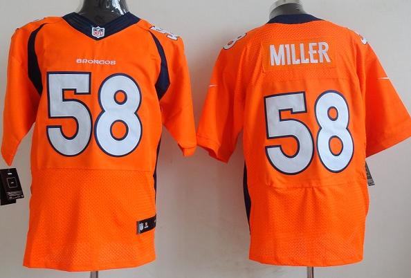 Nike Denver Broncos 58 Von Miller Orange Elite NFL Jerseys 2013 New Style Cheap