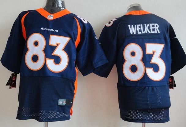 Nike Denver Broncos 83 Wes Welker Blue Elite NFL Jerseys 2013 New Style Cheap