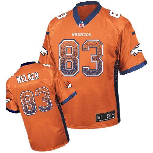 Nike Denver Broncos 83 Wes Welker Orange Drift Fashion Elite NFL Jerseys Cheap