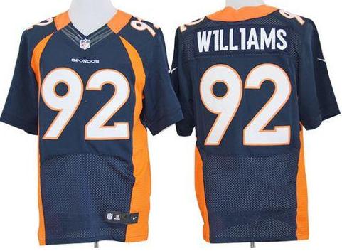 Nike Denver Broncos 92 Sylvester Williams Navy Blue Elite NFL Jersey Cheap