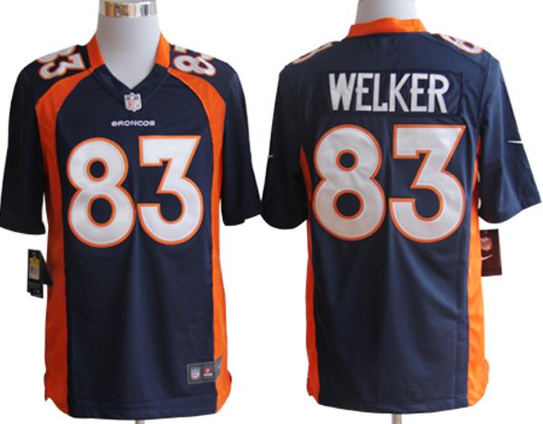 Nike Denver Broncos 83 Wes Welker Blue Game NFL Jerseys Cheap