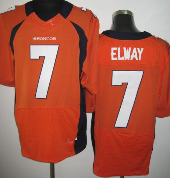 Nike Denver Broncos 7 John Elway Orange Elite NFL Jerseys Cheap