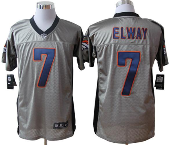 Nike Denver Broncos 7 John Elway Grey Shadow NFL Jerseys Cheap