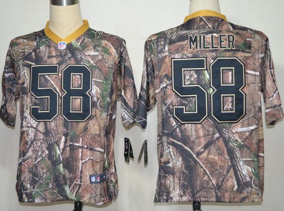 Nike Denver Broncos 58# Von Miller Camo Realtree NFL Jersey Cheap