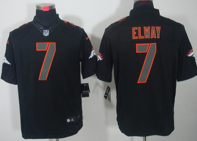 Nike Denver Broncos 7 John Elway Black Impact Game LIMITED NFL Jerseys Cheap