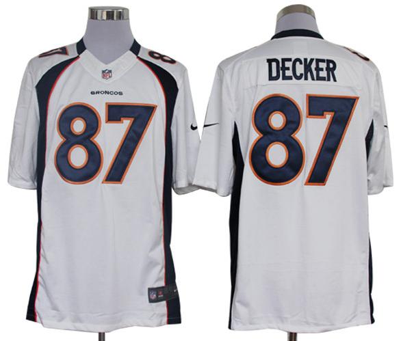 Nike Denver Broncos 87# Eric Decker White Game LIMITED NFL Jerseys Cheap