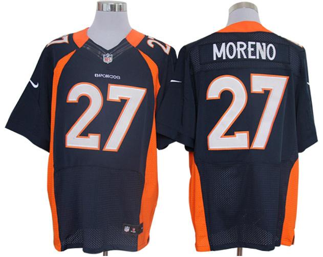 Nike Denver Broncos 27# Knowshon Moreno Blue Elite NFL Jerseys Cheap