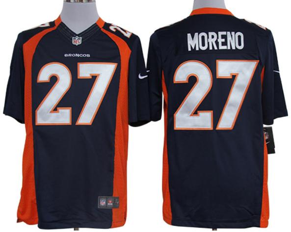 Nike Denver Broncos 27# Knowshon Moreno Blue Game LIMITED NFL Jerseys Cheap