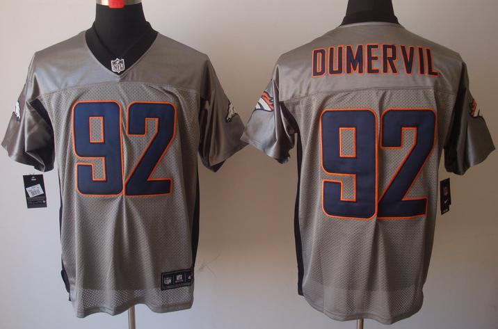 Nike Denver Broncos 92# Elvis Dumervil Grey Shadow NFL Jerseys Cheap