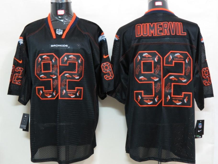 Nike Denver Broncos 92# Elvis Dumervil Lights Out Black Elite NFL Jerseys Cheap
