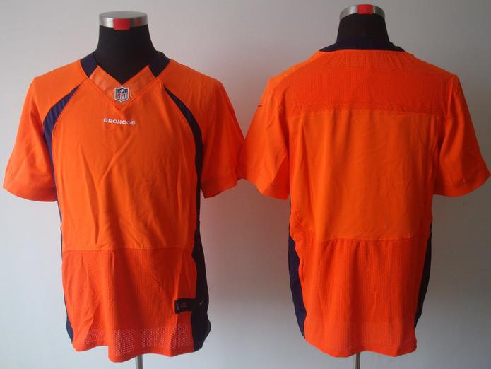 Nike Denver Broncos Blank Orange Elite NFL Jerseys Cheap