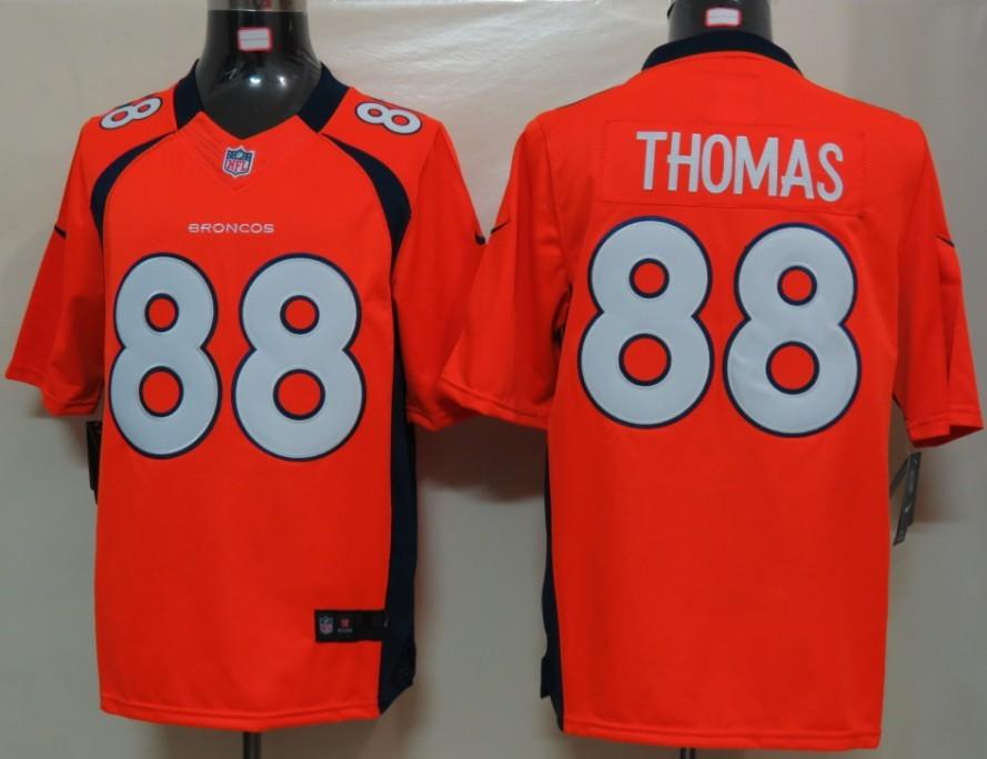Nike Denver Broncos 88# Demaryius Thomas Orange Game LIMITED NFL Jerseys Cheap