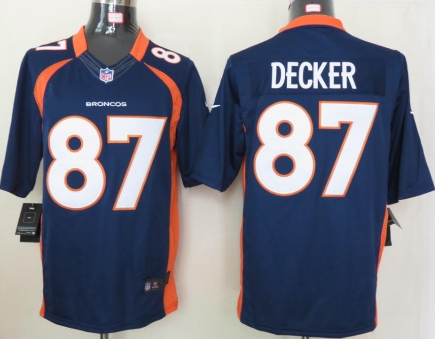 Nike Denver Broncos 87# Eric Decker Blue Game LIMITED NFL Jerseys Cheap