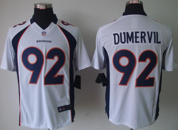 Nike Denver Broncos 92# Elvis Dumervil White Game Nike NFL Jerseys Cheap