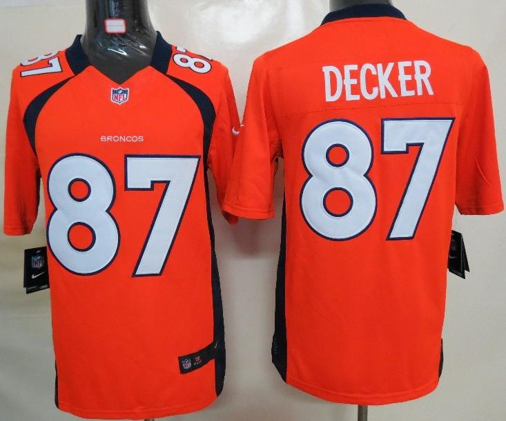 Nike Denver Broncos 87 Decker Orange Game LIMITED NFL Jerseys Cheap